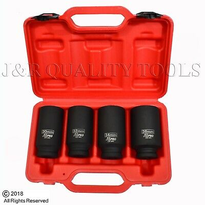 4 pc deep 1/2" Impact socket 30-36mm 12 pt