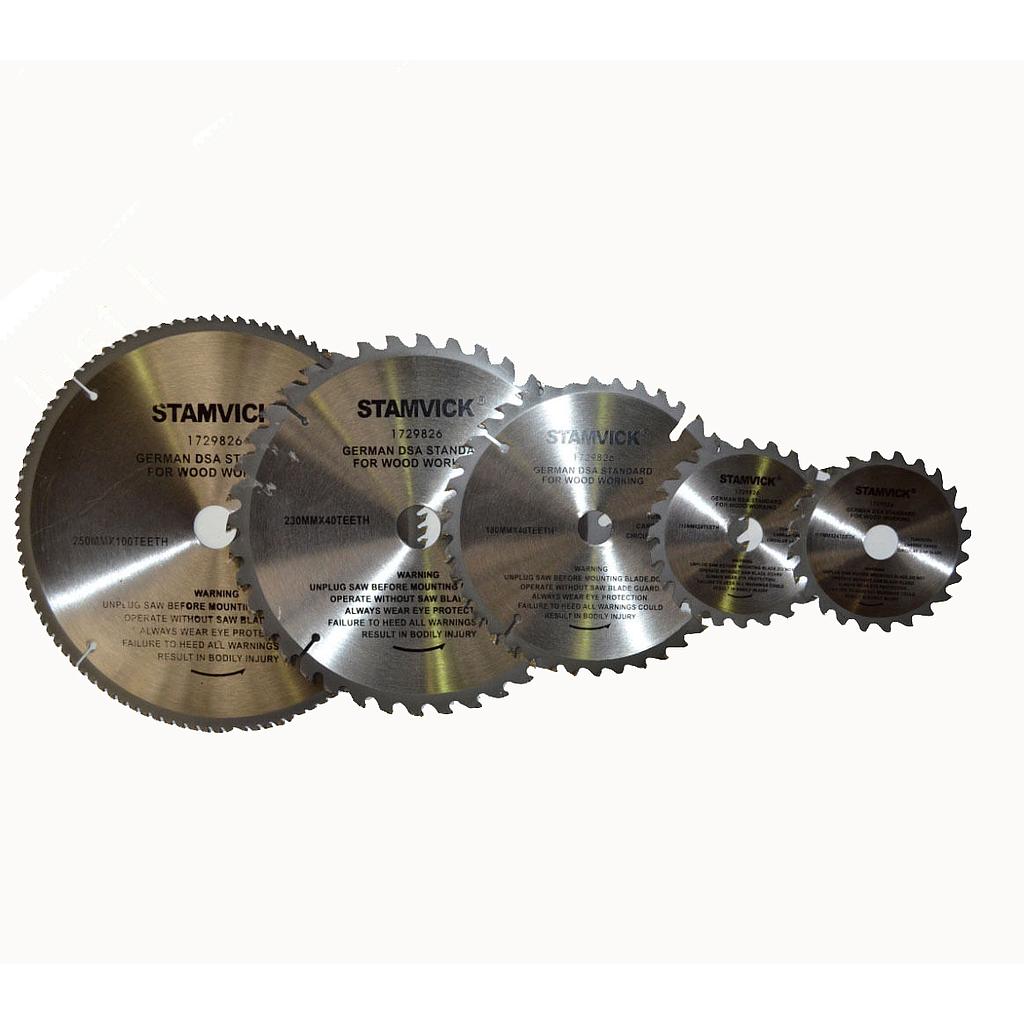 TCT Saw Blade 6.5" 165x25.4mm 24T 40T